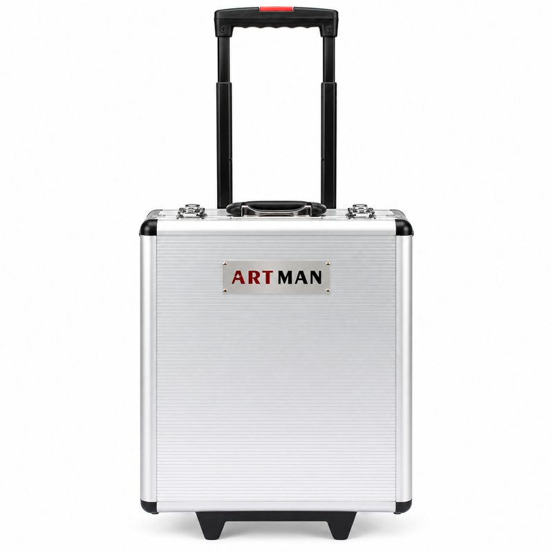 899-Piece Home Tool Kit with Rolling Silver Case, front view on white