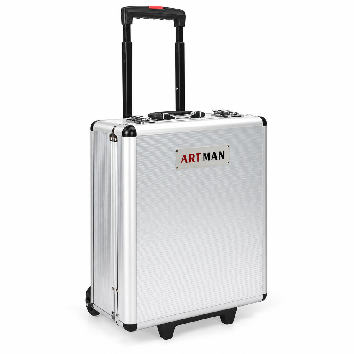 899-Piece Home Tool Kit with Rolling Silver Case, right-front view on white