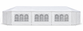 10 × 30-ft. Party Canopy with 8 Sidewalls, White, front view on white