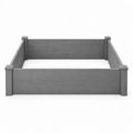 48 x 48-Inch Wood Raised Garden Bed, Gray, front view on white