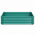 4 x 2 x 1-Foot Metal Raised Garden Bed, Green, front view on white