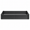 6 x 3 x 1-Foot Metal Raised Garden Bed, Black, front view on white